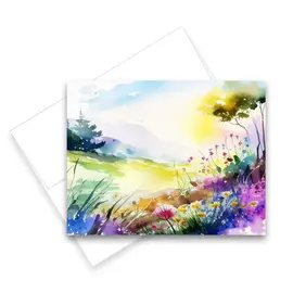 ARIA  NOTECARD - LAVENDER MEADOW