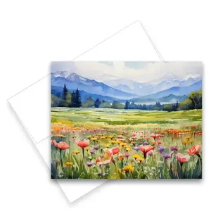 ARIA  NOTECARD - MOUNTAIN MEADOW