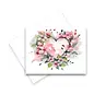 ARIA  NOTECARD - PINK FLORAL HEART