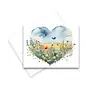 ARIA  NOTECARD -  BLUE BUTTERFLY HEART