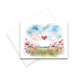 ARIA  NOTECARD - LITTLE RED HEART