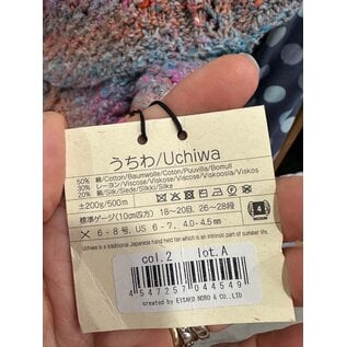 HAND KNIT SILK / COTTON  SCARF NORO YARN