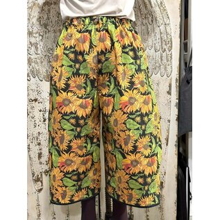 KAMALA DESIGNS JESSE CROP PANT- SUNFLOWERS - LARGE ONLY