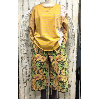 KAMALA DESIGNS JESSE CROP PANT- SUNFLOWERS - LARGE ONLY