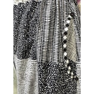 MIDORI PANT- BLACK / WHITE PATCHWORK