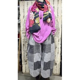 MIDORI PANT- BLACK / WHITE PATCHWORK