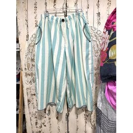 JESSE- AQUA WIDE STRIPE - 2X