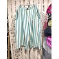 JESSE- AQUA WIDE STRIPE - 2X