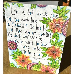 NOTE CARD - LIFE IS SHORT by KATE