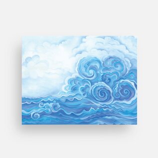 NOTE CARD - BLUE WAVES by KATE