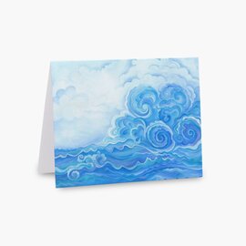 NOTE CARD - BLUE WAVES by KATE