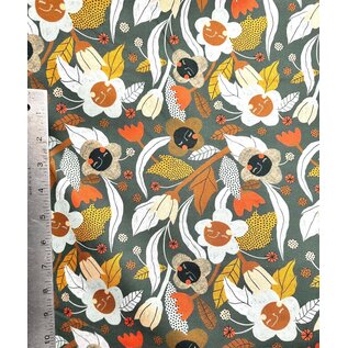 FLOWER FACES FABRIC- 1/2 yard