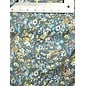 SOFT TEAL FLOWERS FABRIC- 1/2 yard