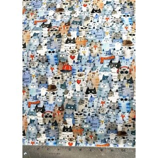 CITY CATS FABRIC- 1/2 yard