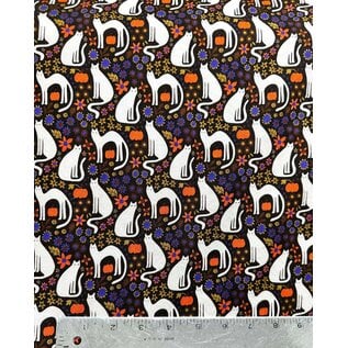 PUMPKINS N CATS FABRIC- 1/2 yard