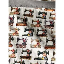 SEWING MACHINES FABRIC- 1/2 yard