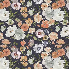 PEONIES FABRIC- 1/2 yard