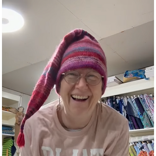 HAND KNIT RED STOCKING HAT