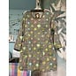 ISADORA  LONG TUNIC -KAFFE FASSETT GUINEA FLOWERS- SIZE LARGE