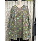 ISADORA  LONG TUNIC -KAFFE FASSETT GUINEA FLOWERS- SIZE LARGE