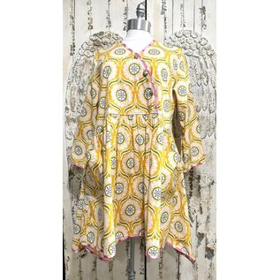 KAMALA DESIGNS MELISSA TUNIC - POP SUNFLOWERS- SIZE LARGE
