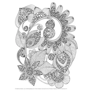 FLOWERS CREATIVE COLORING BOOK