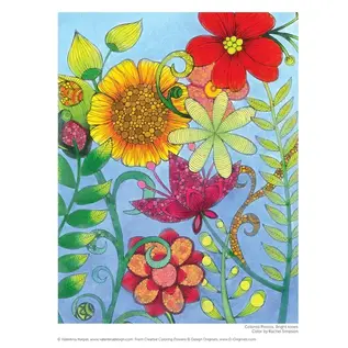 FLOWERS CREATIVE COLORING BOOK