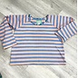 LILY TOP PEACH BLUE STRIPE SMALL