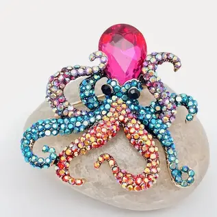 SPARKLY OCTOPUS PIN