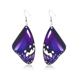 PURPLE BUTTERFLY WING EARRINGS