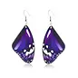 PURPLE BUTTERFLY WING EARRINGS