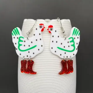 SILLY CHICKEN EARRINGS