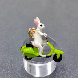 BUNNY ON MOTORBIKE PIN