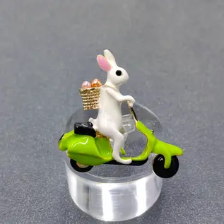 BUNNY ON MOTORBIKE PIN