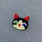 TUXEDO CAT FACE PIN