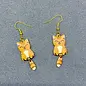 BROWN KITTY EARRINGS