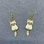 WHITE KITTY EARRINGS