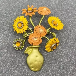 VAN GOGH INSPIRED SUNFLOWERS PIN