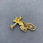 WHIMSICAL FROG ON A BIKE PIN