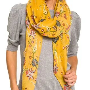 SCARF - MUSTARD FLORAL
