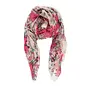 SCARF - NATURAL WITH ROSE FLORAL