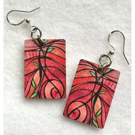 KATE'S ART EARRINGS - RED
