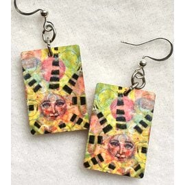 KATE'S ART EARRINGS - SUN FACE