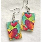 KATE'S ART EARRINGS - RED HEARTS