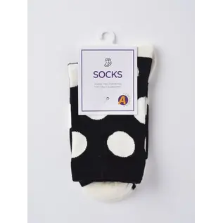 POLKA DOTS SOCKS - BLACK IVORY