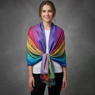 PASHMINA - PURPLE RAINBOW