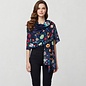 SILKY  RAYON NAVY FLORAL SCARF