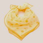 SILK SQUARE SCARF - OCHRE POLKA DOTS