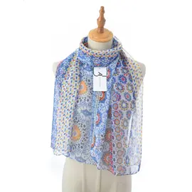SCARF - BLUE GEO PRINT