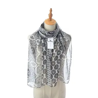 SCARF - BLACK GEO PRINT